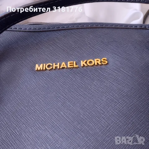 Дамска чанта от естествена кожа на Mishel Kors., снимка 3 - Чанти - 53915172