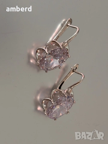 Невероятни сребърни обици -модел Е017, снимка 3 - Обеци - 54262242