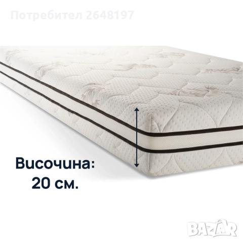 НОВ Матрак Sleepy Bamboo 7 160/200, снимка 6 - Матраци - 52679621