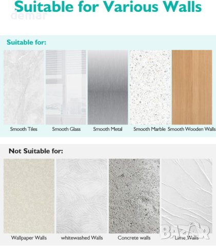 Aomeya Corner Shower Caddy, 4 залепващи рафтове за баня, черни, снимка 5 - Органайзери - 42164663