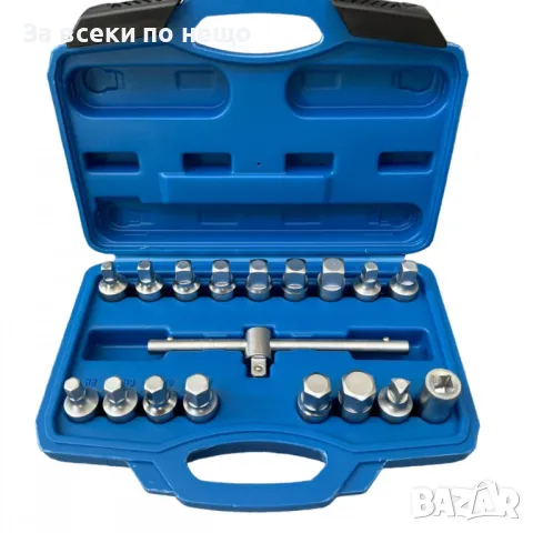 Комплект ключове за пробки на картер 18 части Forsage, снимка 3 - Други инструменти - 50361078