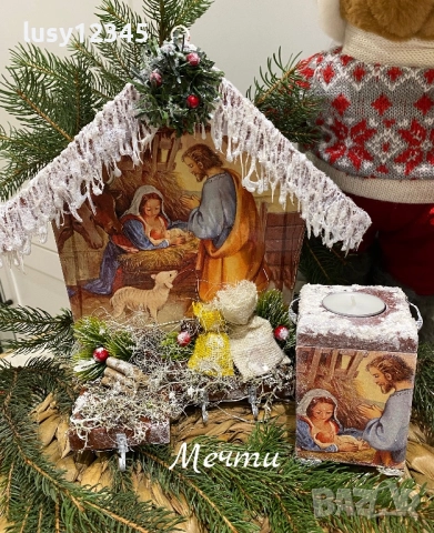 Свещник кутия-Свята нощ! 🎄, снимка 5 - Декорация за дома - 52769456