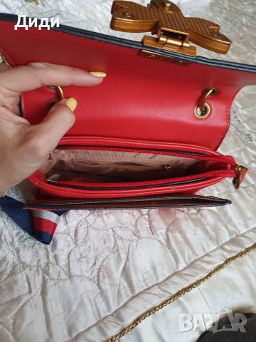 Чанта червено , бяло и розово , снимка 4 - Чанти - 36602014