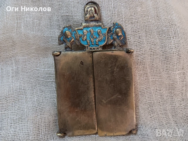 Старинна  руска царска  икона-триптих от XIX  век, снимка 7 - Антикварни и старинни предмети - 50998481