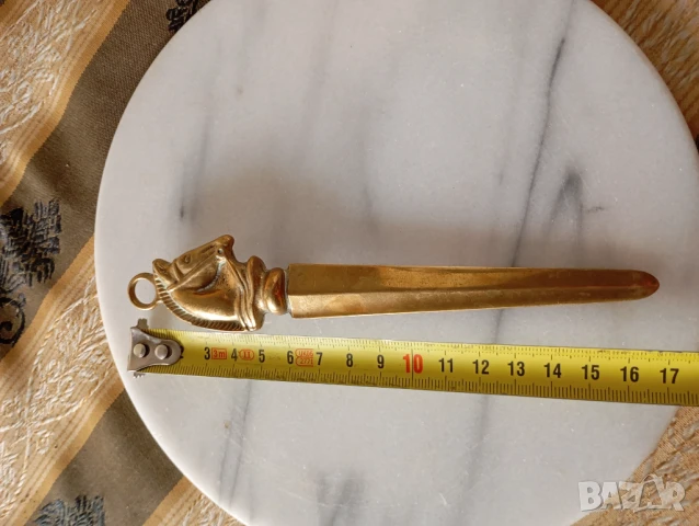 месингово ножче за писма-конска глава, снимка 3 - Други ценни предмети - 51131686