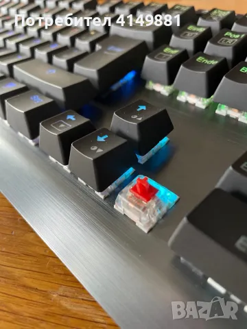 Механична RGB клавиатура с CherryMX red суичове, снимка 6 - Клавиатури и мишки - 47964313