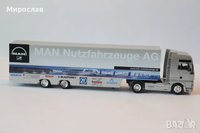 HERPA H0 1/87 MAN TGA КАМИОН МОДЕЛ TIR, снимка 8 - Колекции - 50400974