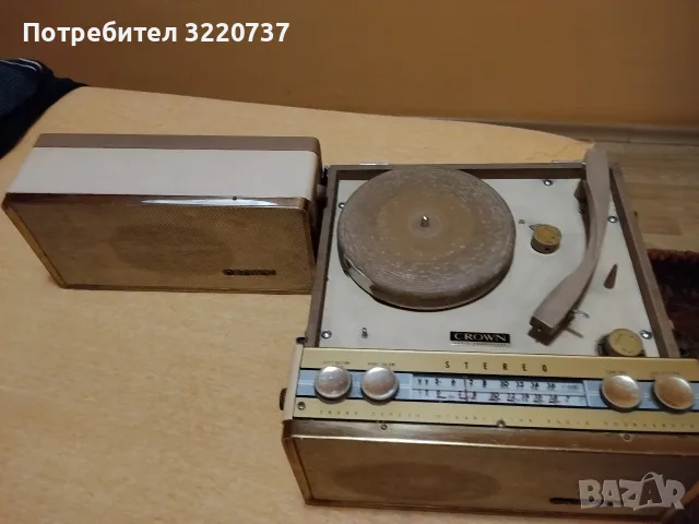 стар Японски радио грамофон CROWN., снимка 6 - Грамофони - 55743063