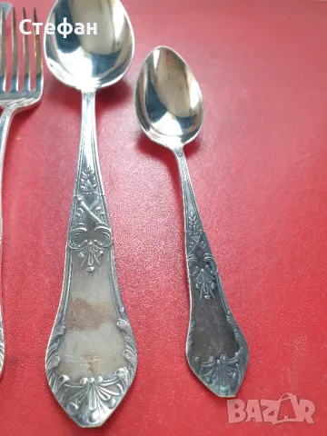 Комплект посребрени прибори, снимка 7 - Антикварни и старинни предмети - 50288468