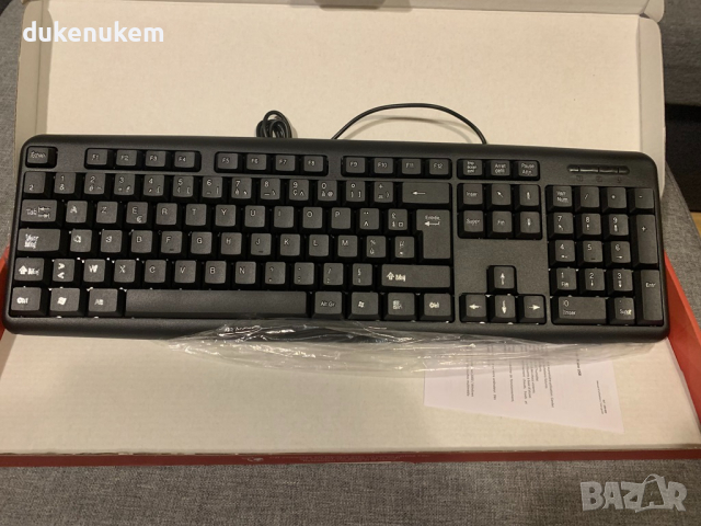 Чисто Новa USB клавиатура APM AZERTY 105 клавиша цифров блок, снимка 10 - Клавиатури и мишки - 44737734