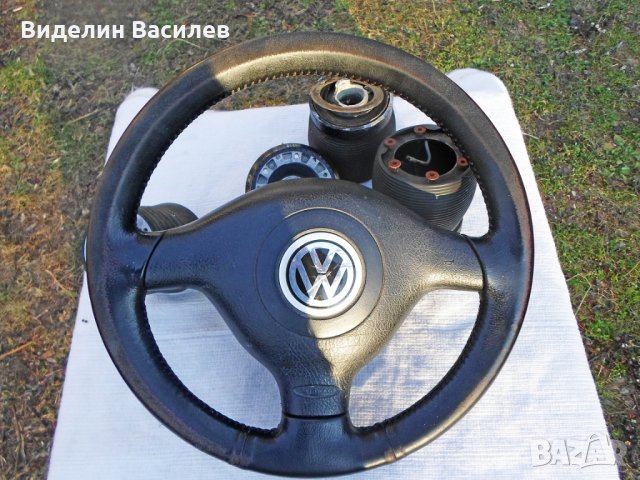 Victor,VW Golf 4/ нов кожен автомобилен волан/, снимка 14 - Аксесоари и консумативи - 33580241