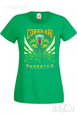 Дамска тениска Cobra Kai karate,Филм,Игра,superhero,Изненада,Подарък,Повод,, снимка 7 - Тениски - 37727910