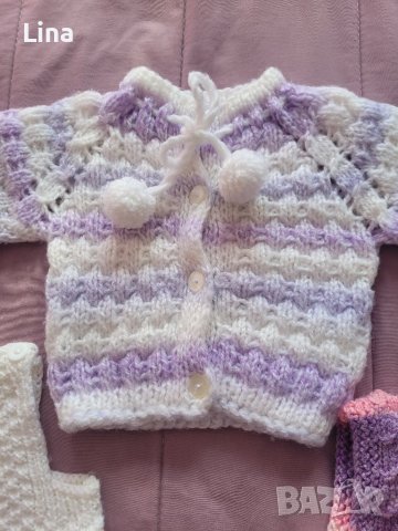 Плетени елеченца за момиченце, снимка 4 - Бебешки якета и елеци - 39750279