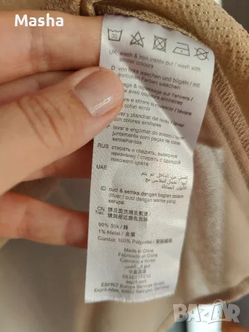 Елегантна копринена блуза ESPRIT (с ламе) – Размер DE 36 / UK 10 / M, снимка 5 - Блузи - 55967723
