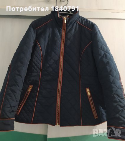 H&M Синьо дамско яке № 44 – вталено, до ханша, снимка 5 - Якета - 32195067