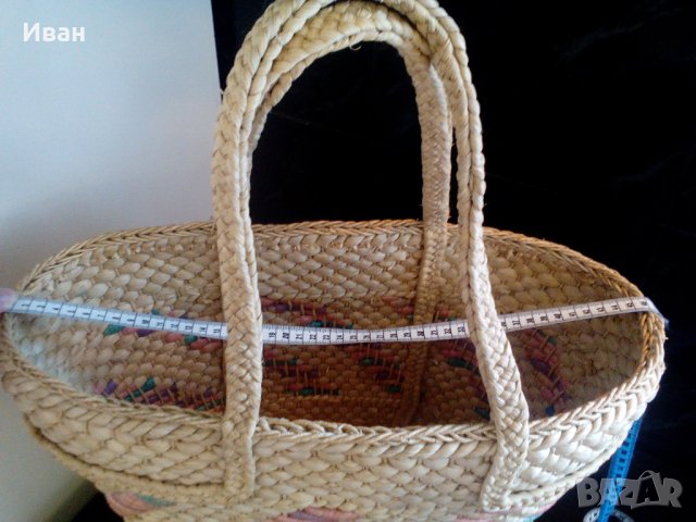 Стилна плетена чанта тип кошница , снимка 14 - Чанти - 29336033