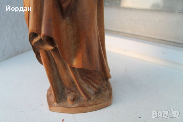 Дървена скулптура на Богородица с младенеца, снимка 5 - Антикварни и старинни предмети - 42880221