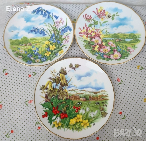 Три красиви декоративни чинии Royal Albert - As the seasons unfold
