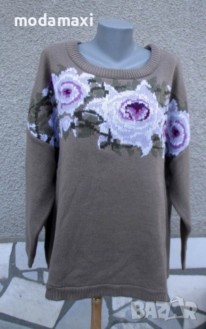 4XL Нов пуловер BPC с рози 