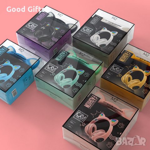 БЕЗЖИЧНИ СЛУШАЛКИ КОТЕШКИ УШИ CAT EAR M2, снимка 7 - Bluetooth слушалки - 35488287