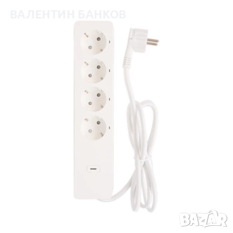 Смарт удължител LSC Smart Connect, 4 гнезда, бял, 1,5 м, съвместим с Alexa и Google Assistant , снимка 3 - Други - 52425091