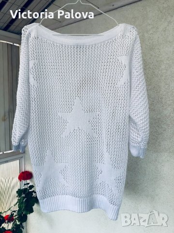 Прекрасна блуза био памук, снимка 1 - Блузи с дълъг ръкав и пуловери - 30745740