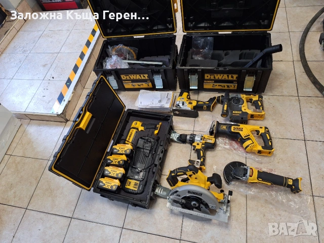 Комплект машини DeWALT DCK856P4 7 броя НОВИ!, снимка 5 - Куфари с инструменти - 53187118