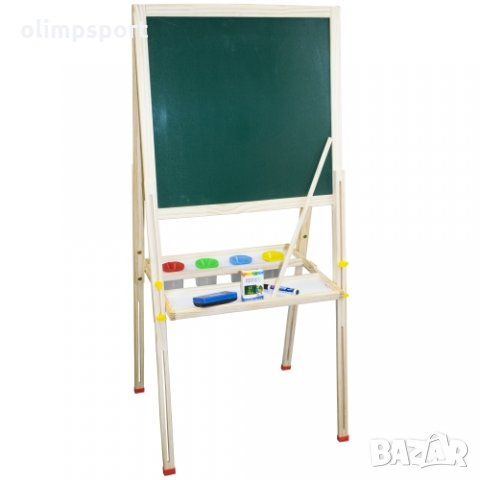 Бяла и зелена дъска MAXI, Магнитни, Регулируема височина от 79 до 141 см, с 55 букви на кирилица (15, снимка 2 - Мебели за детската стая - 32079966