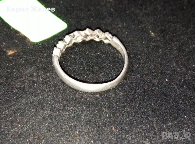 КРАСИВ АЖУРЕН НЕЖЕН СРЕБЪРЕН ПРЪСТЕН СРЕБРО 925 РЪЧНА СТАРА ИЗРАБОТКА 40234, снимка 9 - Пръстени - 42379351