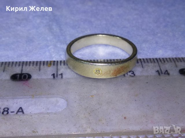 СТАР ДИАМАНТЕН СРЕБЪРЕН ВИНТИДЖ АРТ ПРЪСТЕН СРЕБРО 925 Тип ХАЛКА БИЖУТЕРСКА ИЗРАБОТКА 39896, снимка 14 - Пръстени - 42615146