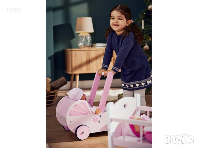 НОВИ! Дървена количка за кукли, снимка 4 - Други - 42757935