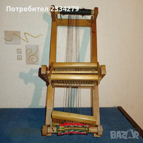 Ретро дървен стан мини, децки стан за тъкане от 1970-75год., снимка 4 - Антикварни и старинни предмети - 56155726