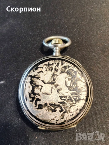 Швейцарски джобен часовник с посребрени капаци 1905г. - 10 РУБИНА - ПРОМОЦИЯ, снимка 11 - Джобни - 50521710