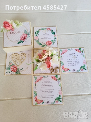 Експлодираща кутия "Покана за Кумове/Кръстници", снимка 12 - Други - 51607754