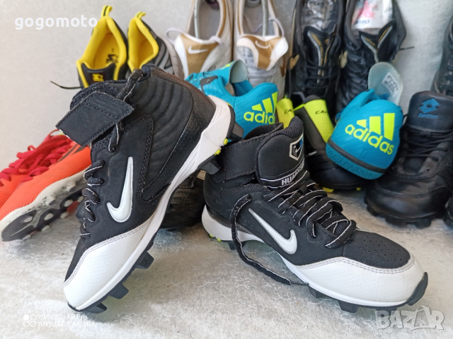 нови  унисекс детски бутонки, бейзбол  NIKE® original AIR HUARACHE, футболни обувки, калеври 30 - 31, снимка 4 - Детски маратонки - 44639537