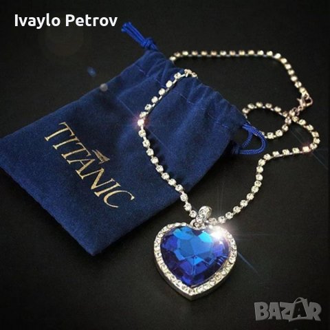 Колие "Сърцето на океана" Титаник с кристали Сваровски, снимка 2 - Колиета, медальони, синджири - 38081130