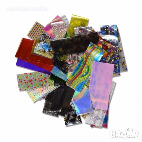 50 бр. 3D фолио микс за маникюр, снимка 2 - Продукти за маникюр - 19002054