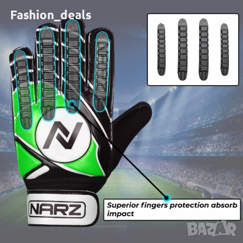 Нови Удобни предпазни вратарски ръкавици Защита на футбол за деца 15 години, снимка 5 - Футбол - 37713600