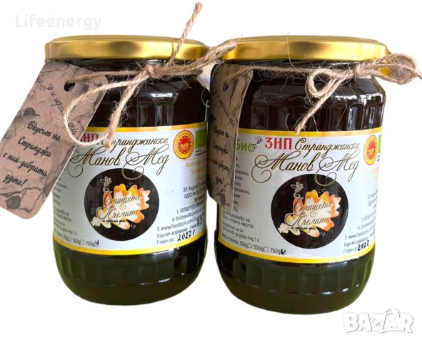 Странджански манов мед 750 гр, снимка 2 - Пчелни продукти - 42261227