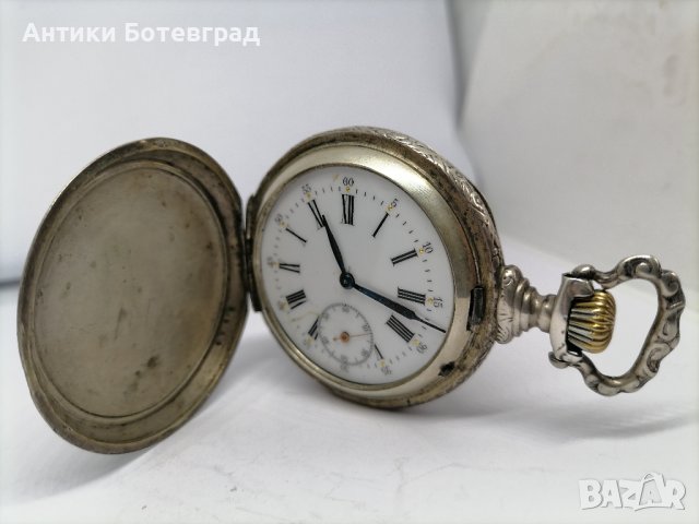 голям сребърен джобен часовник , снимка 11 - Антикварни и старинни предмети - 44288727