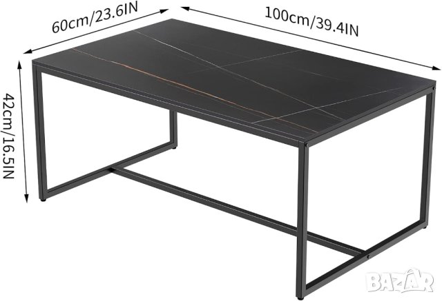 Холна маса / помощна масичка JJ-XZ311-BK, снимка 9 - Маси - 42900652