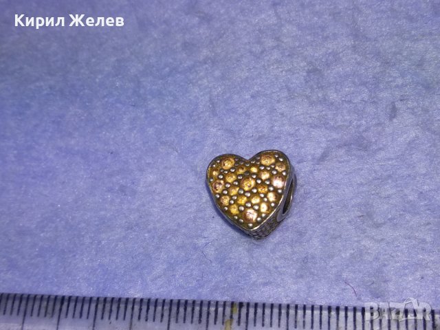 СКЪПОЦЕНЕН СЪРЦЕВИДЕН СРЕБЪРЕН ЕЛЕМЕНТ За ГРИВНА на ПАНДОРА СРЕБРО 925 сИСКРЯЩИ ФАСЕТ КРИСТАЛИ 40532, снимка 10 - Гривни - 42795481