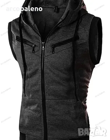 Мъжка жилетка без ръкави с качулка, 6цвята , снимка 11 - Суичъри - 47750171