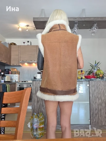 елек естествена кожа, снимка 2 - Елеци - 51352599