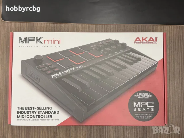 Akai Professional MPK Mini MKIII – 25-клавишен USB MIDI контролер, миди клавиатура, снимка 3 - Синтезатори - 55727552