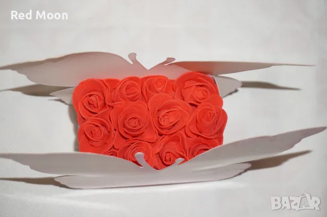 Чисто Нова Ръчно Изработена Малка Кошничка От Рози, снимка 3 - Декорация за дома - 50426507