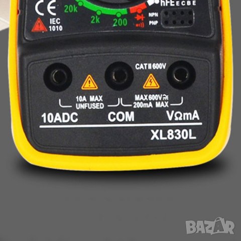 Мултиметър, мултицет, Цифров, уред, XL830L, постоянно DC, напрежение, Променливо, AC, ASAPT, ток, снимка 6 - Друга електроника - 40616463