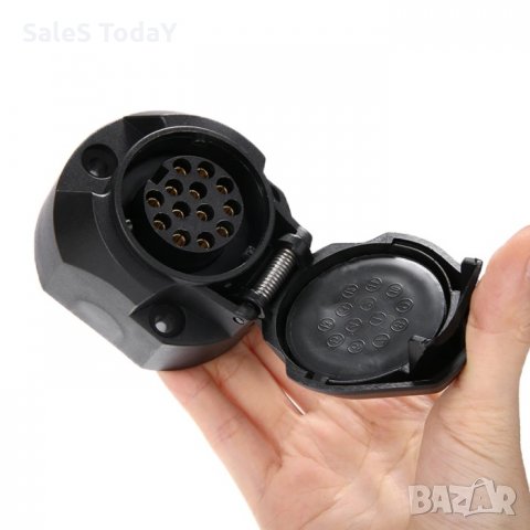 Букса за ремарке, женска, 12V, 13 пина, черна, снимка 2 - Ремаркета - 35632676