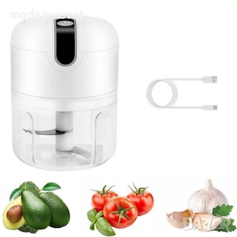 Мини електрически чопър с усб за чесън и месо, снимка 2 - Аксесоари за кухня - 40488636