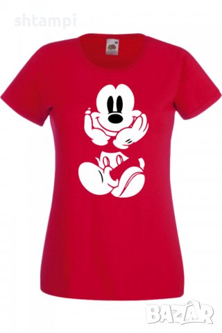 Дамска Тениска Mikey Mouse Smile,Изненада,Повод,Подарък,Празник, снимка 8 - Тениски - 37641552